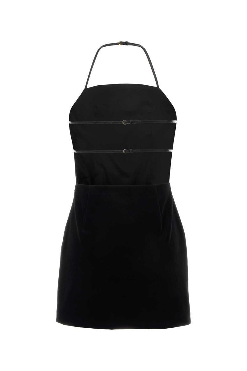 ワンピース MIU MIU DRESSES ALLUMINIO Miu Miu Logo Embroidered Wool Blend Mini Dress (Dresses