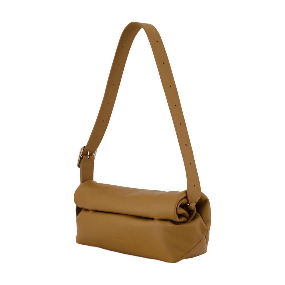 ショルダーバッグ・ポシェット Rollup Small Square Belt Shoulder Bag - Jil Sander - Leather Jil Sander Rollup Small Square Belt Shoulder Bag in Metallic