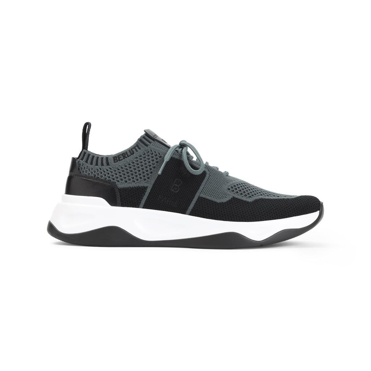 【BERLUTI】SNEAKERS Fast Track Scritto Leather And Knit Slip-On Sneaker | Berluti US