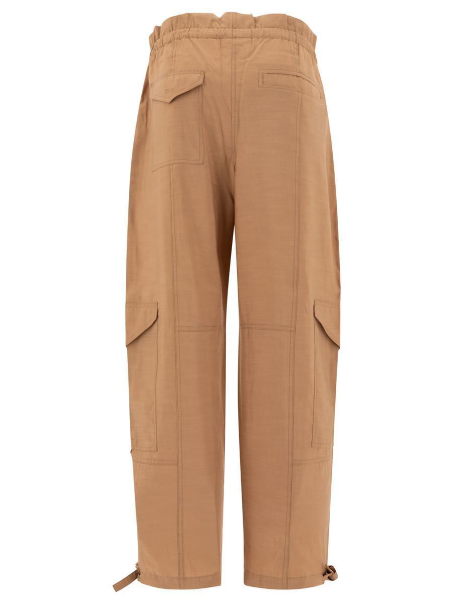 Ganni Trousers in Natural | Lyst