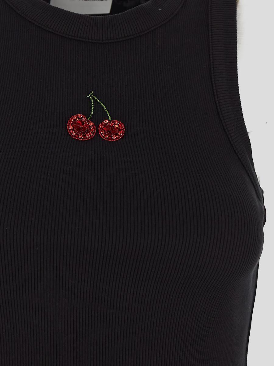 DES_PHEMMES 売れ筋商品|||デス フェム Tシャツ トップス レディース Tank tops White DES_PHEMMES Sleeveless and tank tops for Women | Online Sale