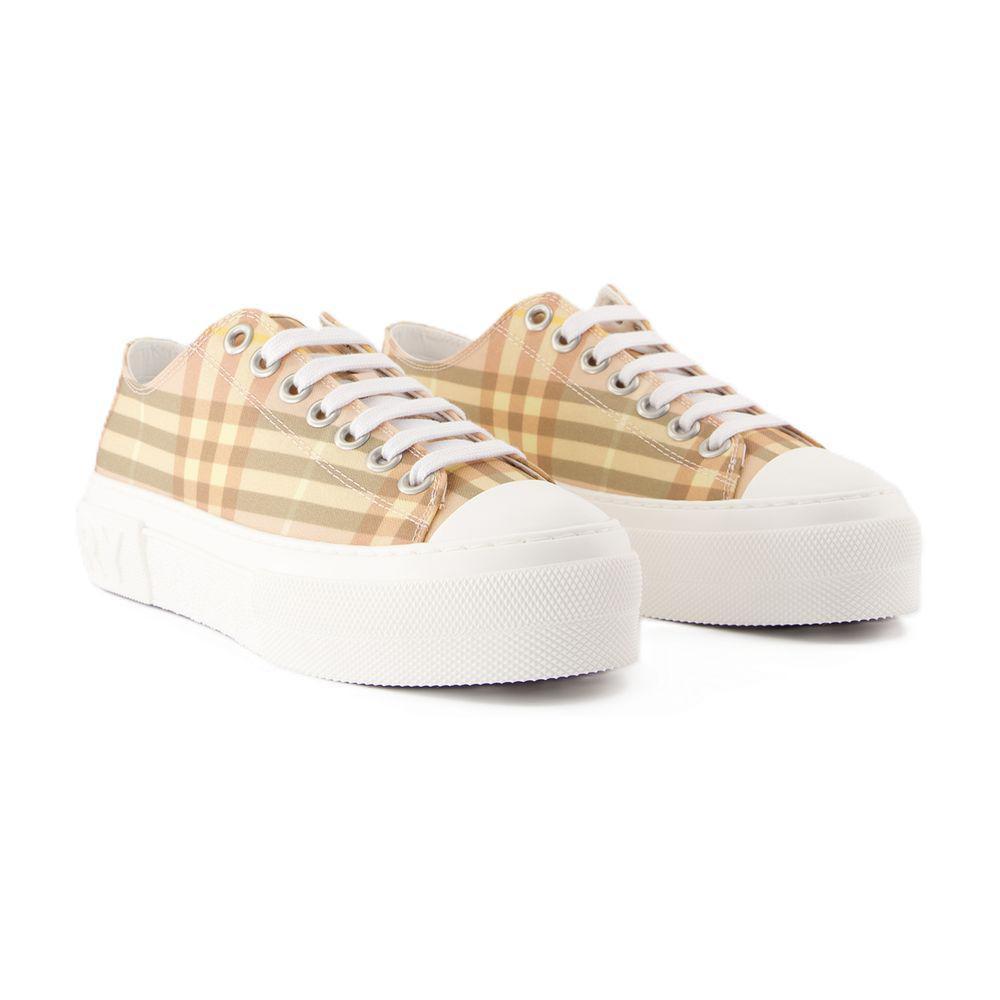 【関税＆送料込み】Burberry Lf Jack Low Sneakers Lf Tnr Jack L Low Sneakers - Burberry - Beige - Cotton