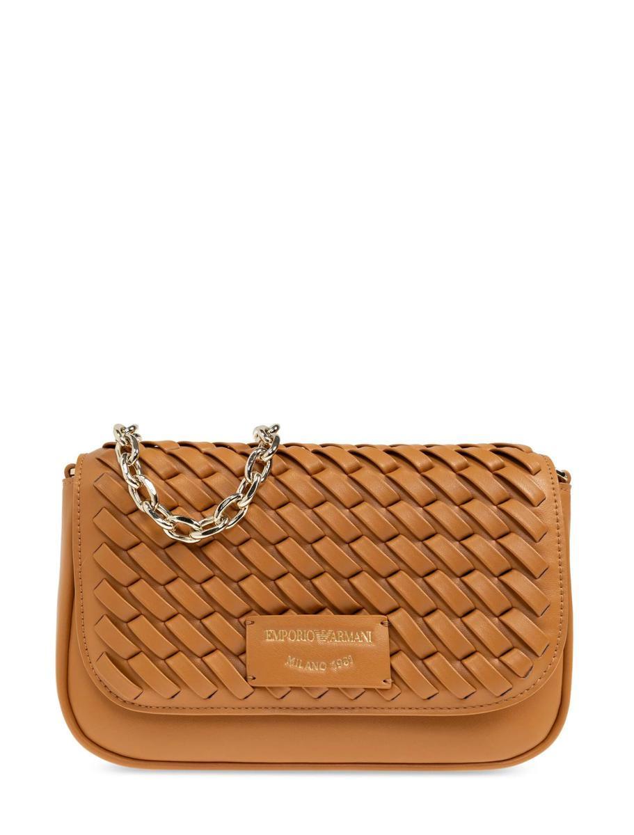 ショルダーバッグ レザー 編み込み | Emporio Armani