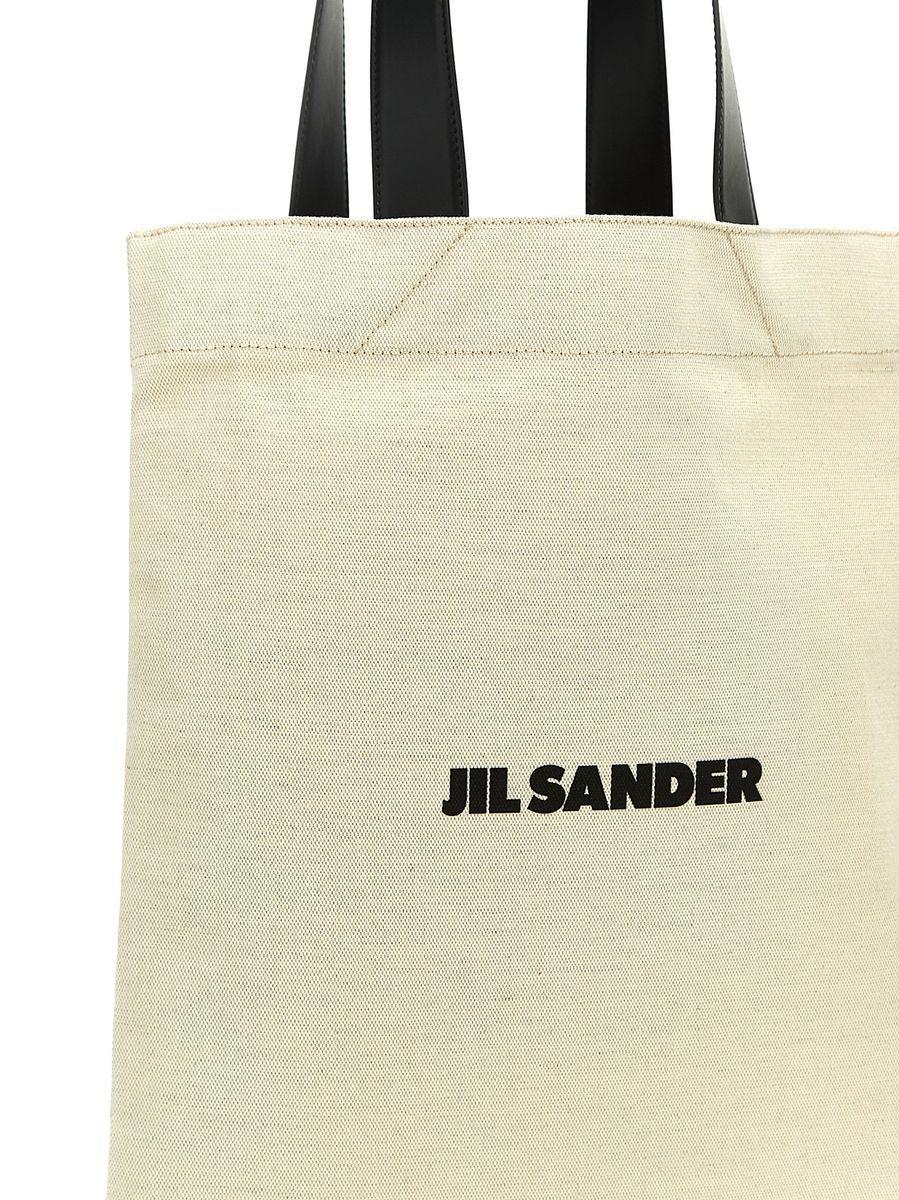 JIL SANDER BOOK TOTE LINEN SHOPPING BAG トートバッグ Jil Sander Linen Book Tote Shopping Bag – LOZURI®