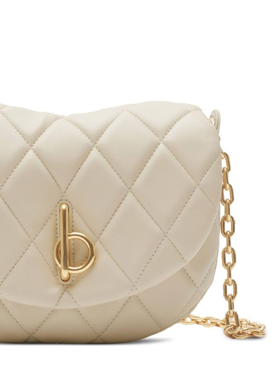 【関税＆送料込み】Burberry Quilted Rock Bags Burberry Quilted Rock Bags in Natural | Lyst