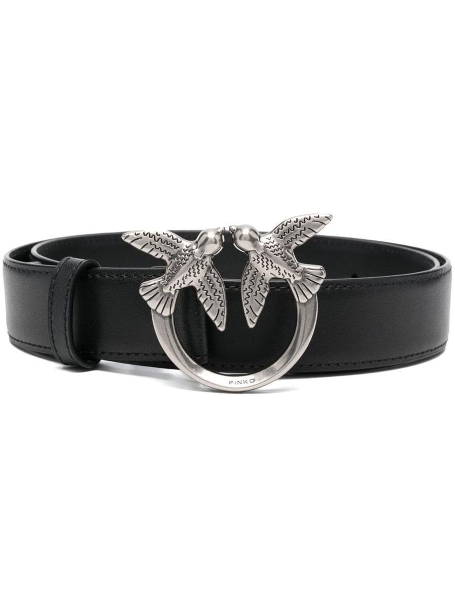 ベルト PINKO Woman Belt Black 104592A2BY ZS1Q Pinko Women's Belt, Z99q_black-antique Gold, X-Small at