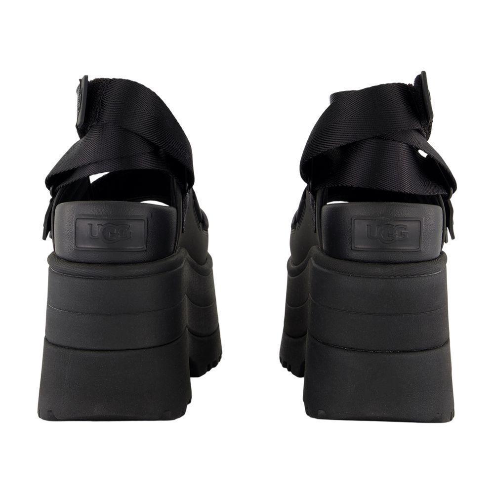 国内配送 UGG W GOLDENRISE BLACK UGG GoldenRise Platform Sandals Black (Women's) - 1167431