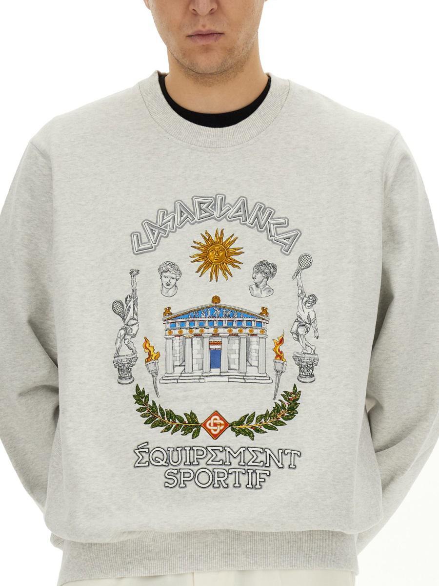 スウェット・トレーナー CASABLANCA 'Le Temple Du Sport' sweatshirt Gray casablanca-designer-GREY-Le-