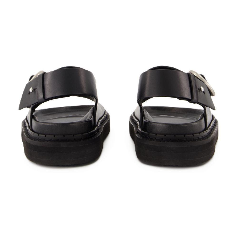 サンダル AMI PARIS Fussbet Sandals - AMI Paris - Leather - Black Ami Paris Fussbet Sandals in Black | Lyst