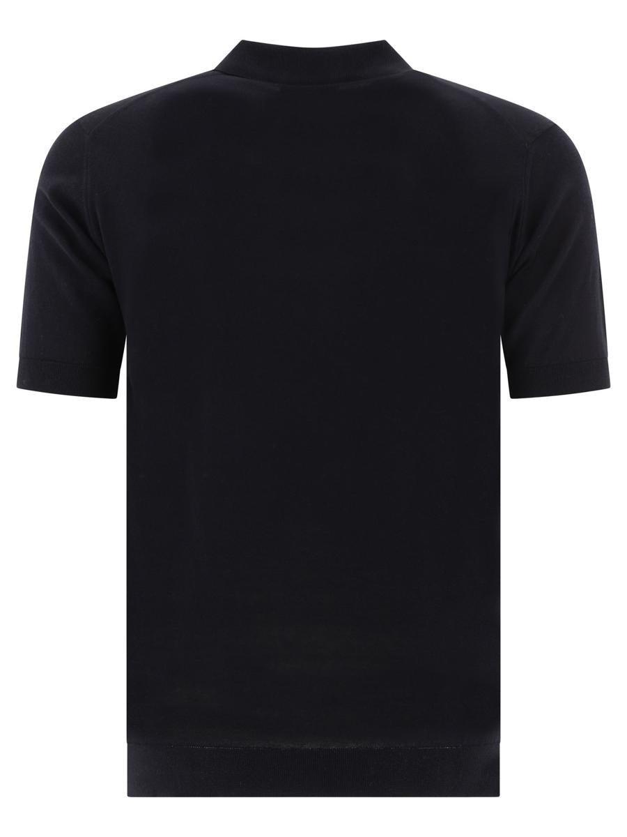 John Smedley Polo Shirts in Black for Men | Lyst