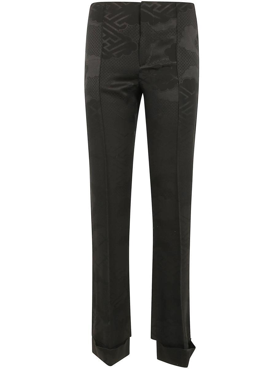 パンツ IBRIGU FW22 FLARED EMOBROIDERED TROUSERS (8IB.801KR BLACK) ALIX OF BOHEMIA Bunny embroidered wool-twill flared pants