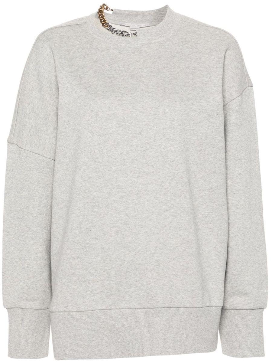 Tシャツ・カットソー STELLA MCCARTNEY GREY STRETCH WOOL BLEND TOP TrueStrength knit crop top in grey - Adidas By Stella Mc