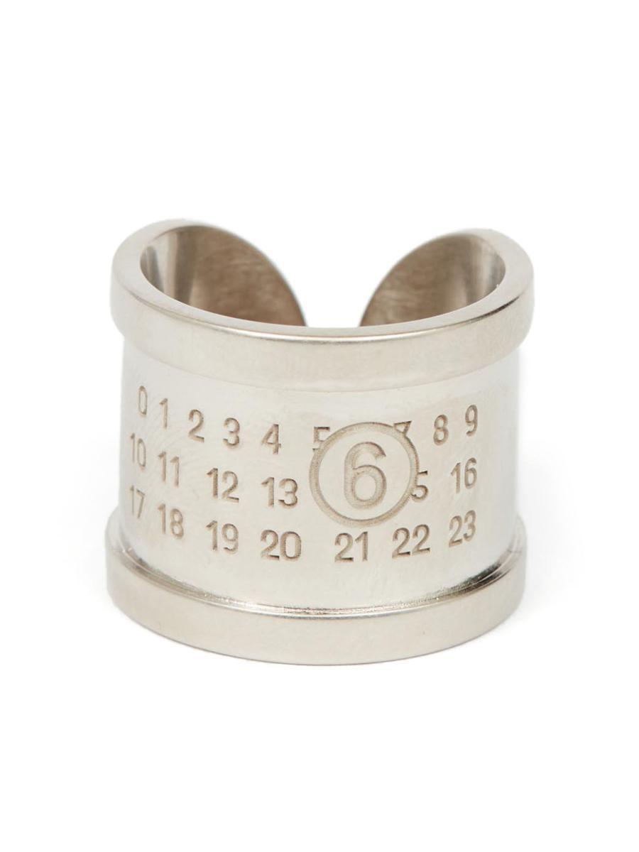 MM6 Maison Margiela numbers-motif Ring | Silver | FARFETCH