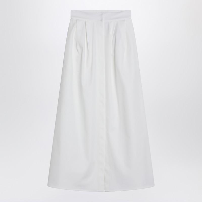 スカート Max Mara ALCADE WIDE GABARDINE SKIRT Max Mara Wide Gabardine Skirt in White | Lyst