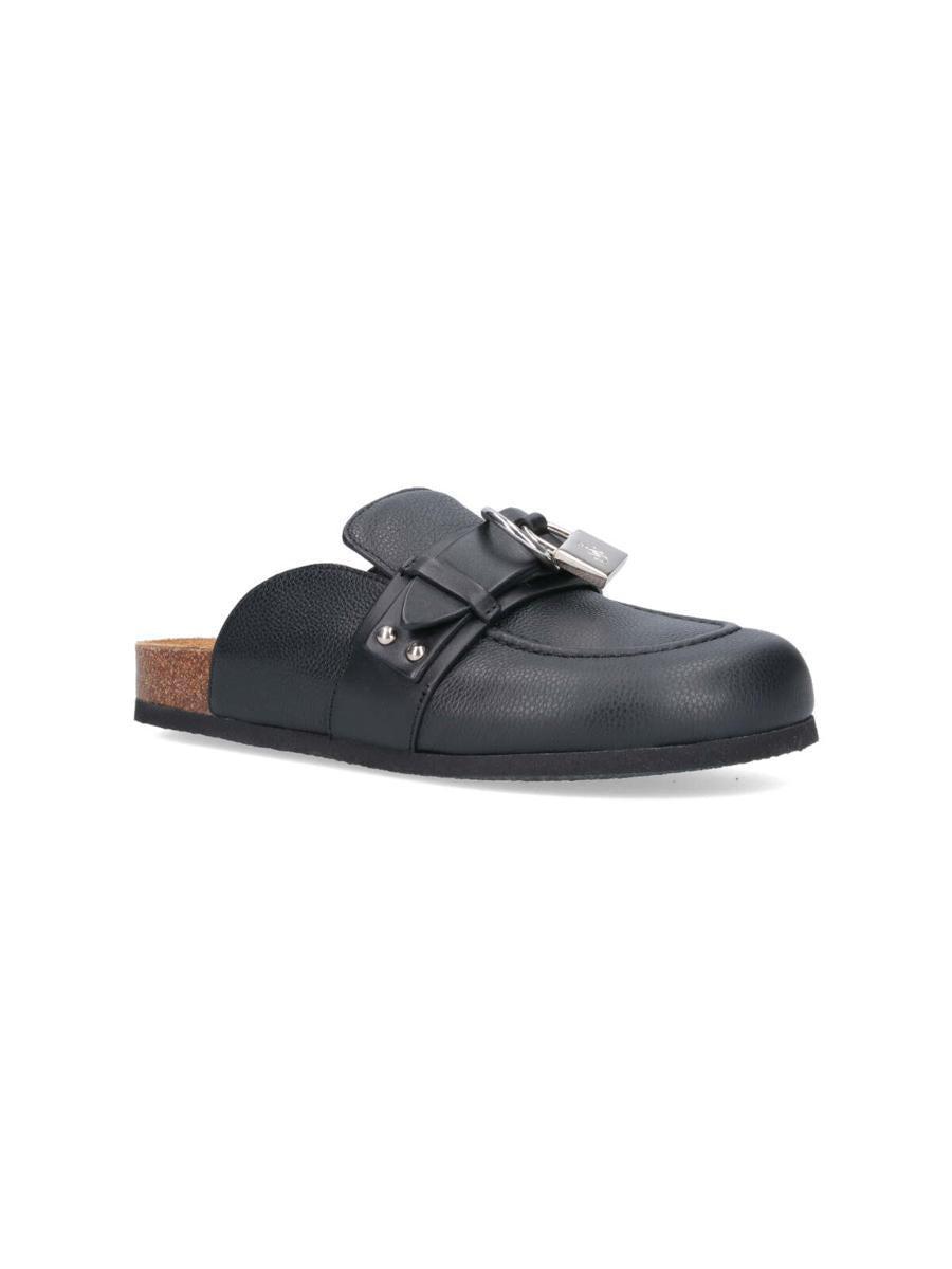【JW ANDERSON】Logo Flat Sandals/追跡+関税+全国送料込み JW Anderson Leather Flat Sandals | Black | FARFETCH NZ