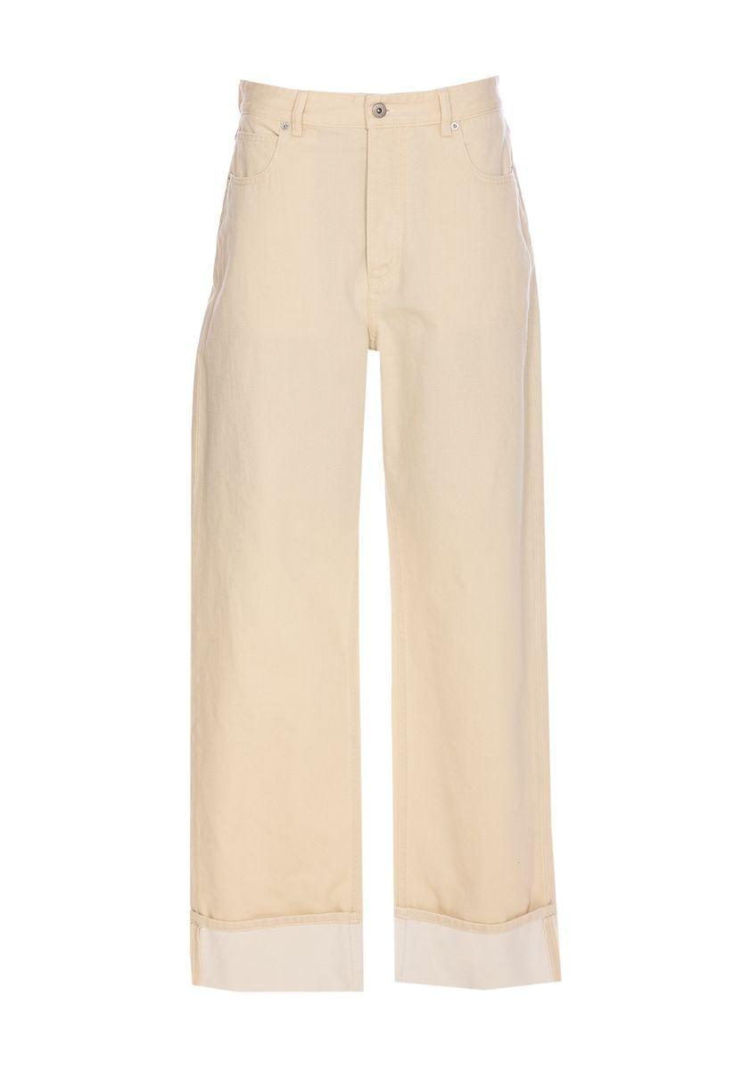 【関税＆送料込み】Bottega Veneta Wide Leg Jeans With Cuffs Bottega Veneta Cuffed Wide-Leg Jeans | Saks Fifth Avenue