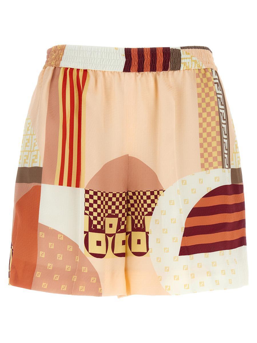 ショートパンツ Fendi Patchwork silk shorts Shorts Silk Multicolour | Fendi