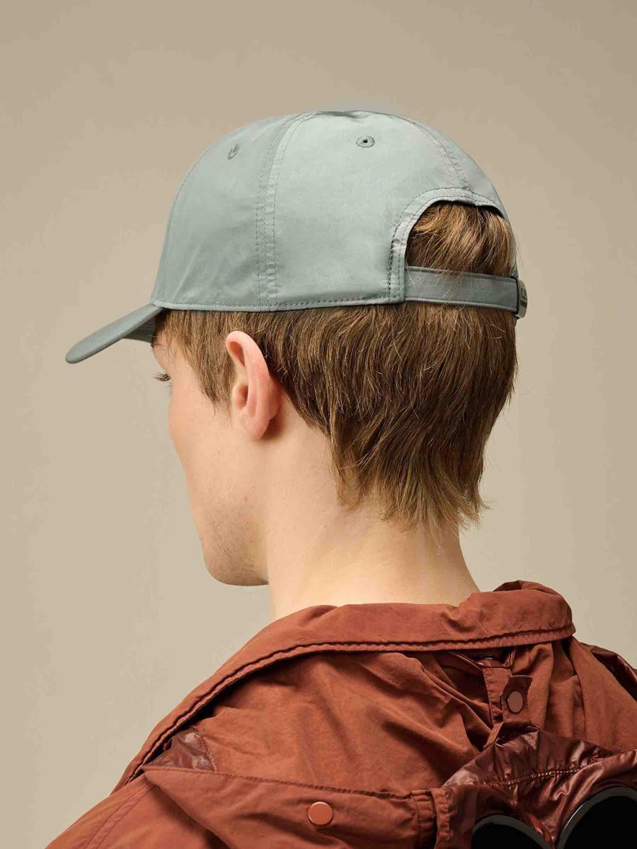 C.P. Company Gabardine Logo Cap in Gray for Men | Lyst