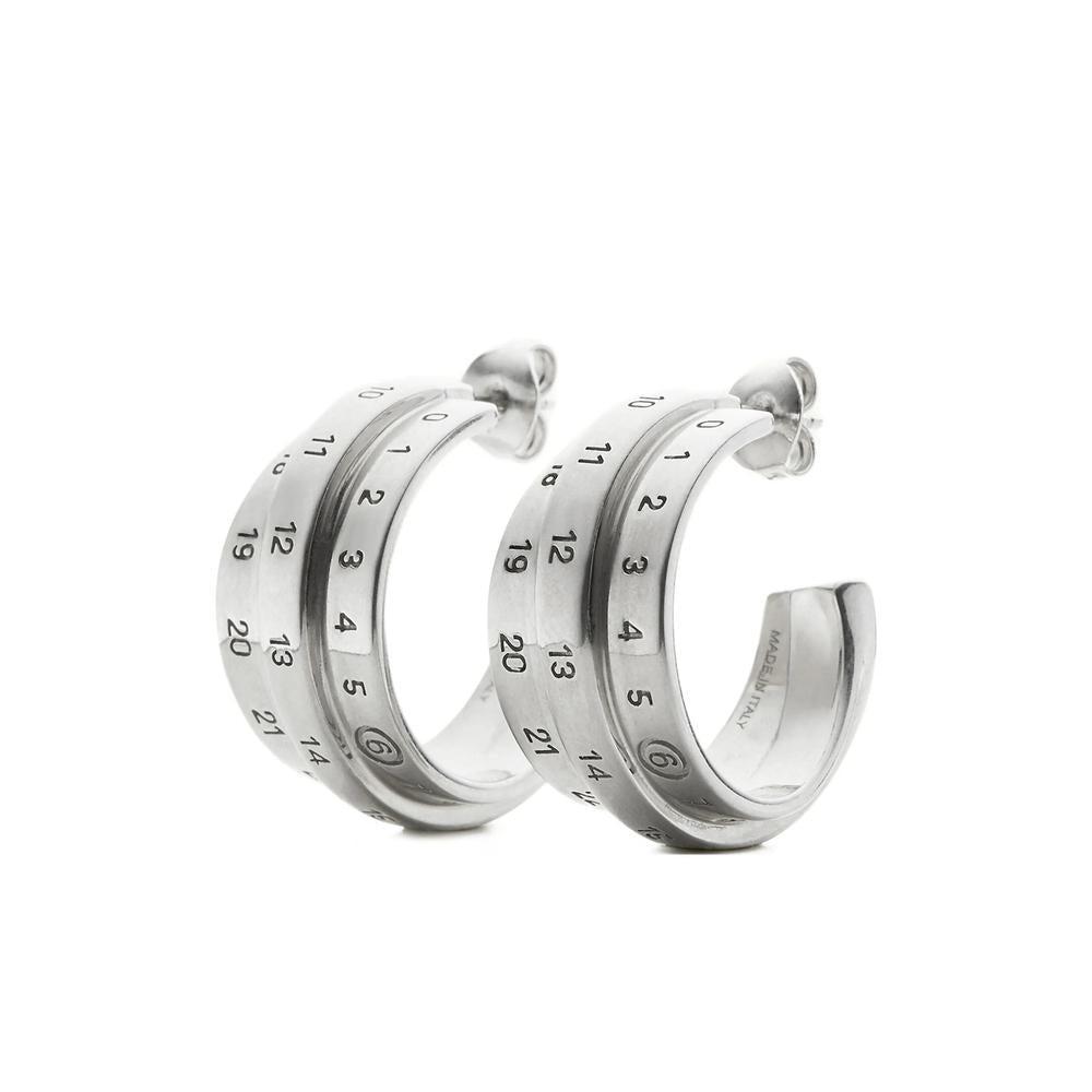イヤリング MM6 MAISON MARGIELA SILVER SIGNATURE LOGO EARRINGS MM6 MM6 Maison Margiela Numeric Signature Key Drop Earrings