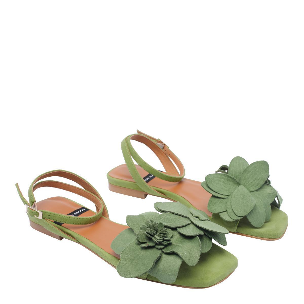 シューズ・サンダルその他 ANGEL ALARCON Women Sandals 25080 016JLOUKUM Green Angel Alarcon Women's Veruca