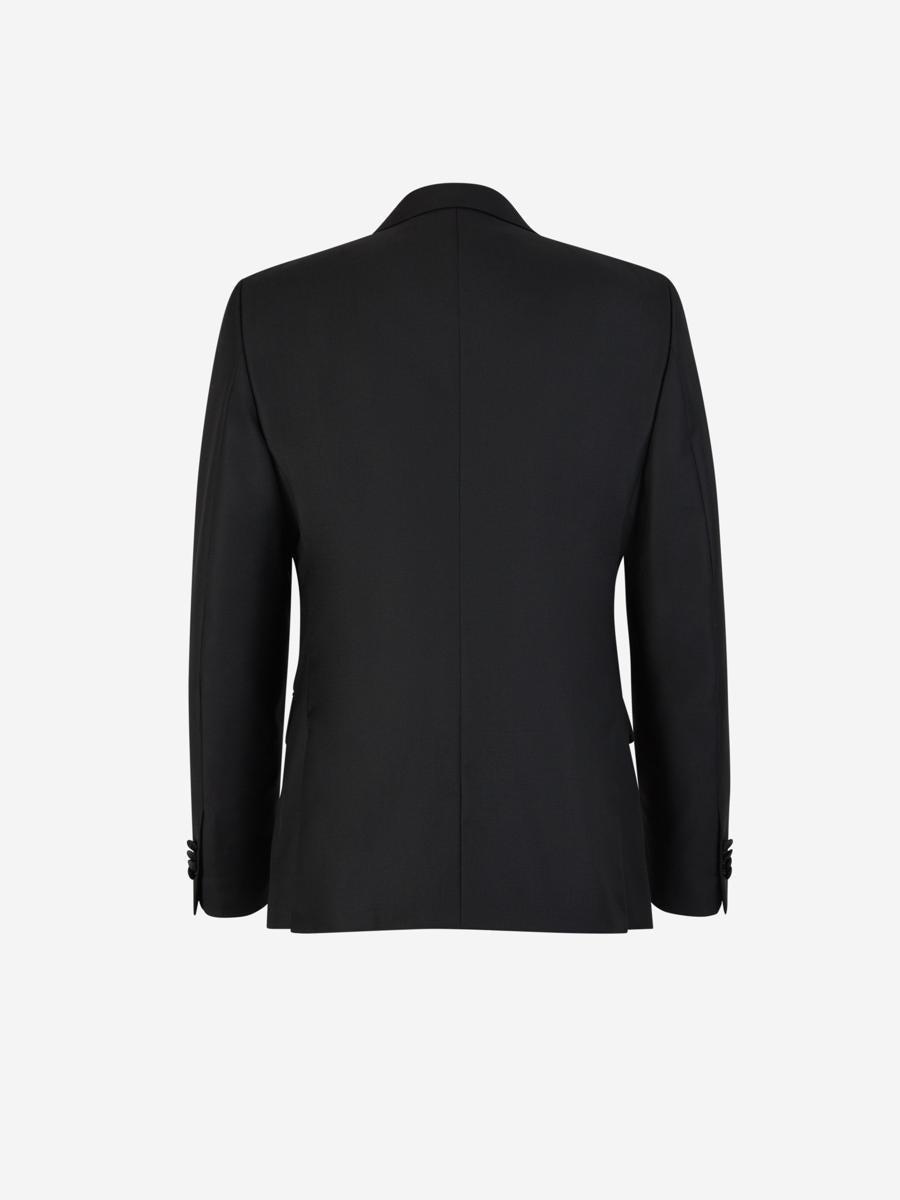 Valentino Garavani Plain Wool Tuxedo in Black for Men | Lyst