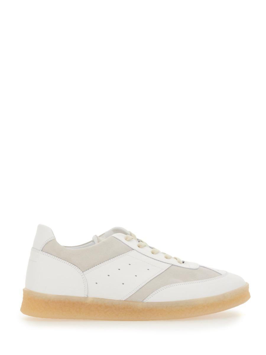 MM6 Maison Margiela ハイカット レザースニーカー | ブラック