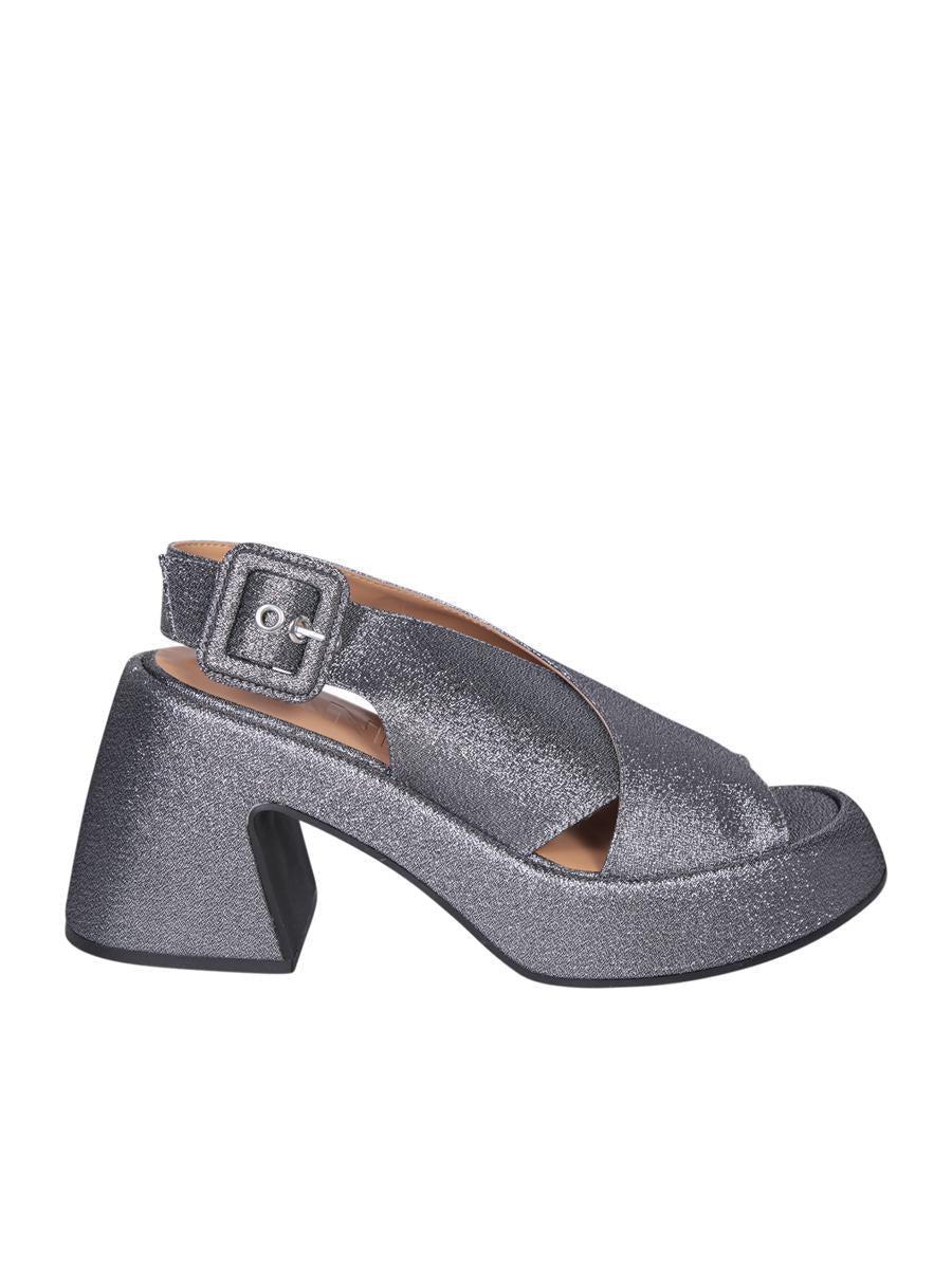 サンダル・ミュール Ganni Satin Black Heeled Sandal Ganni Satin Black Heeled Sandal | ModeSens