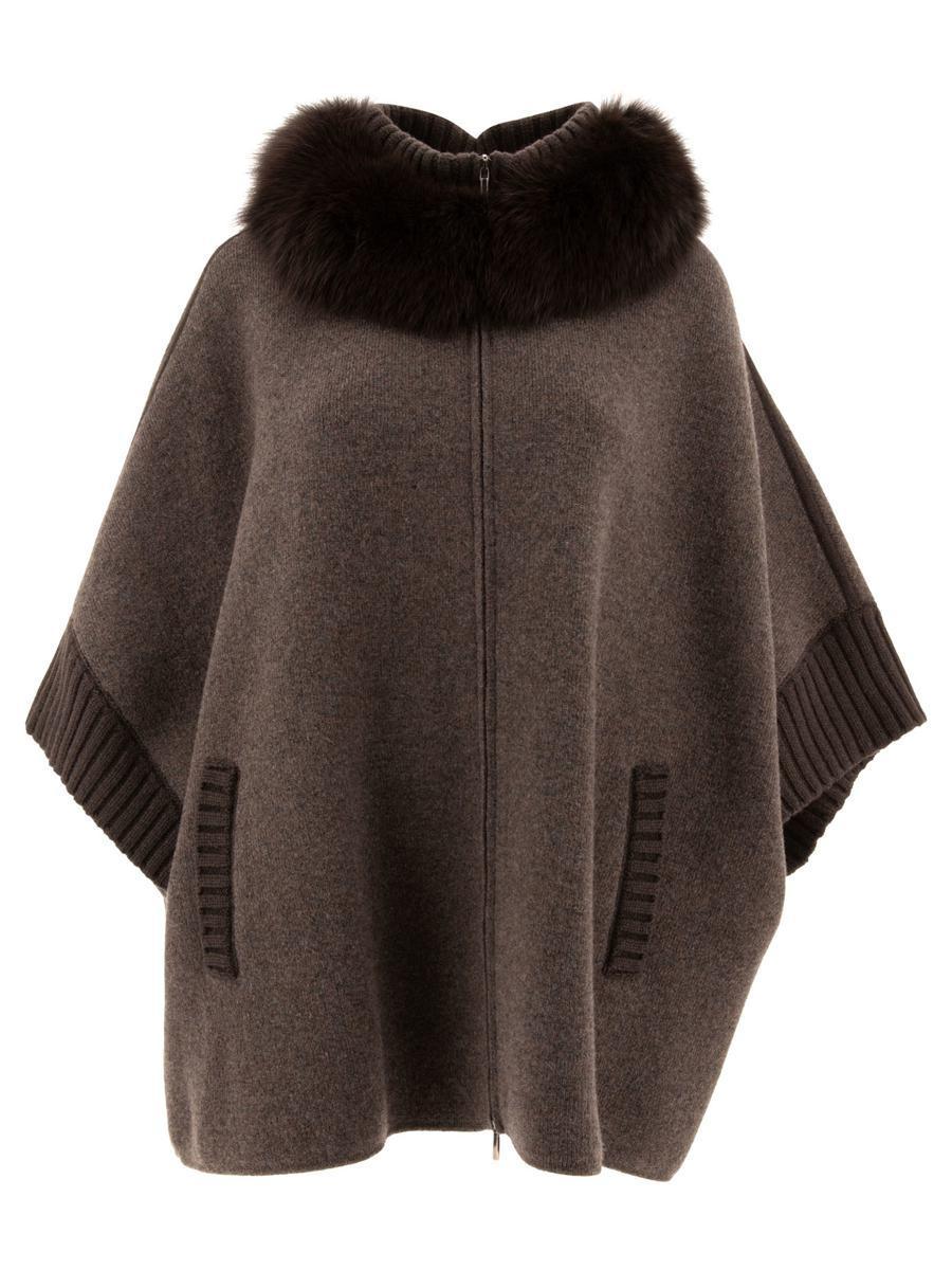 【GIOVI】Wool and cashmere poncho Poncho 100% Cashmere | Dalle Piane Cashmere