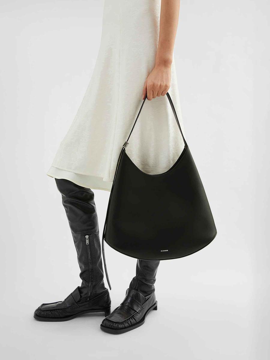 【定価5.7万❗️】jil sander leather shouler bag Jil Sander Leather Shoulder Bag | Black | FARFETCH