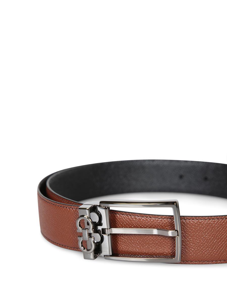 FERRAGAMO ● 牛革ベルト Brown Brown Ferragamo Belts for Men | Lyst