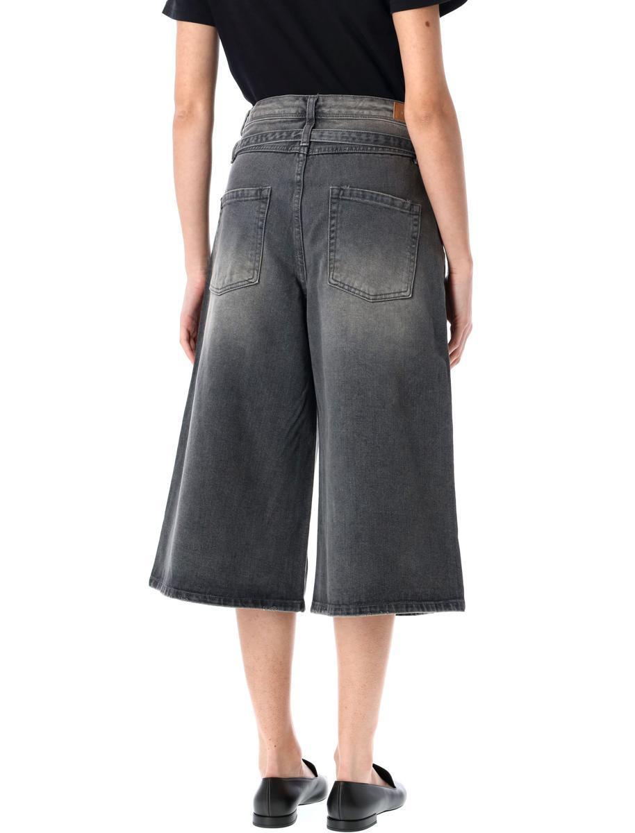 【Low Classic】 BELTED DENIM BERMUDA PANTS 2色 Low Classic Belted Denim Bermuda Pants in Gray | Lyst