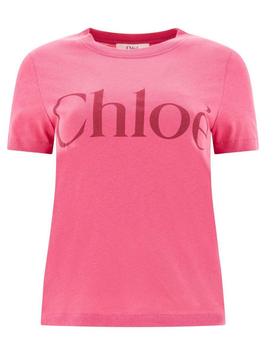 【関税&送料込】Chloe T-shirts and Polos Pink Chloé T-Shirts And Polos in Pink | Lyst