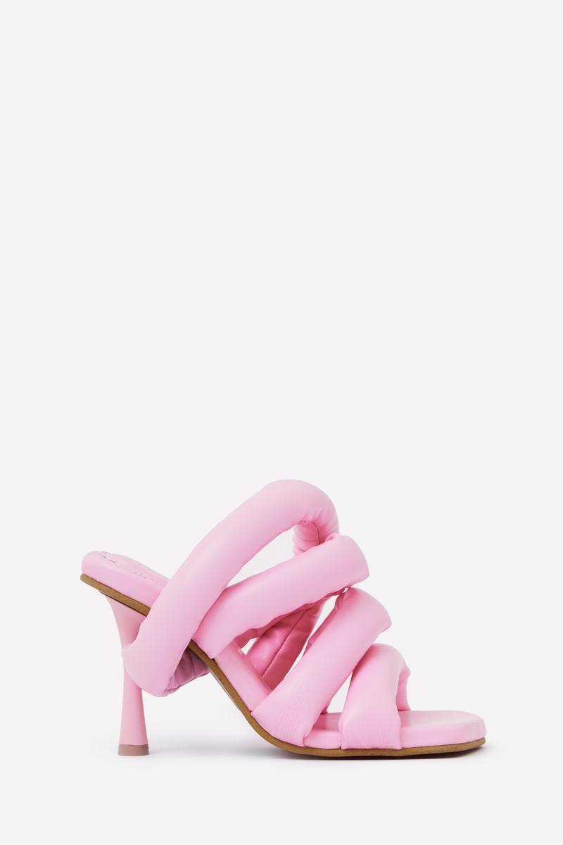 Black Sausage Heeled Sandals by YUME YUME on Sale