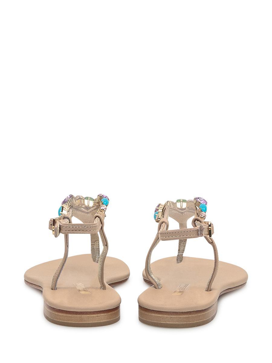 サンダル・ミュール Emanuela Caruso Sandals Emanuela Caruso Capri Sandals in Pink & Turquoise – Yelena