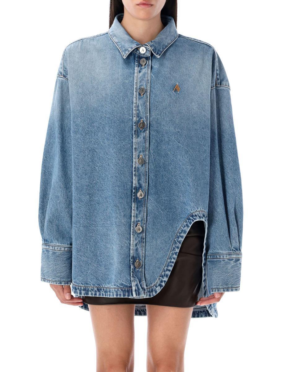 【THE ATTICO】SKY BLUE BOMBER Sky blue bomber for Women | THE ATTICO®