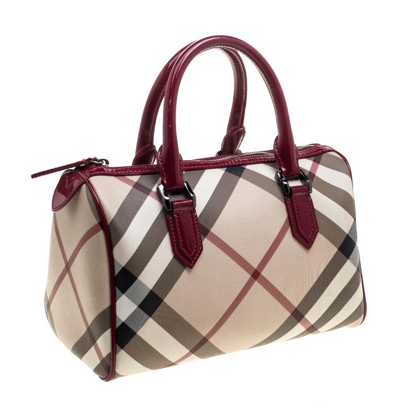 burberry nova check boston bag