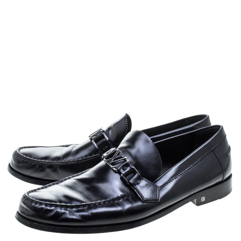 Louis Vuitton Leather Major Loafers in Black for Men - Lyst