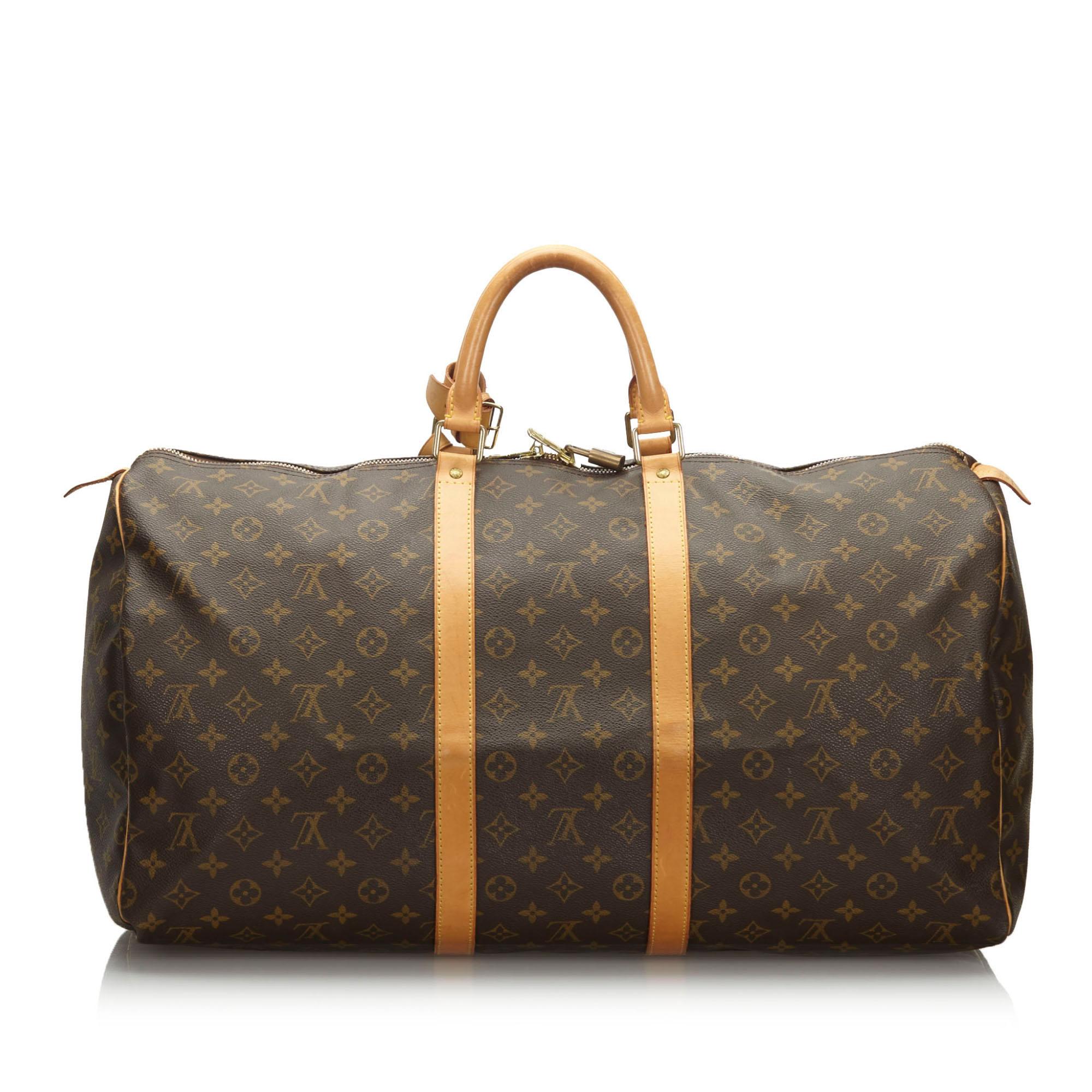 Louis Vuitton Pre-loved Brown Monogram Canvas Keepall 55 France - Lyst