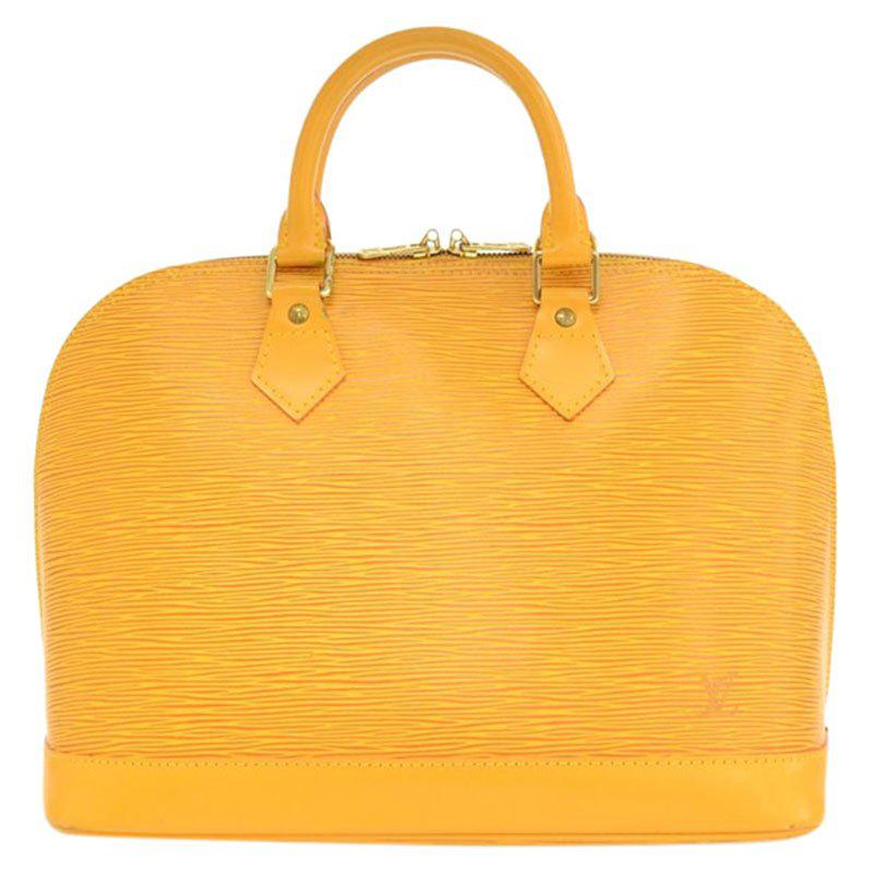 Louis Vuitton Tassil Epi Leather Alma Pm Bag in Yellow - Lyst