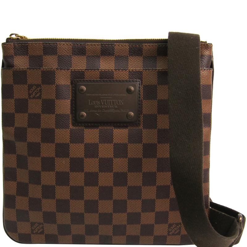 Louis Vuitton Brown Damier Ebene Brooklyn MM Messenger Bag For Sale at  1stDibs