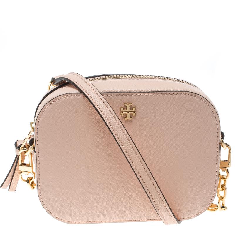 Tory Burch Leather Robinson Round Crossbody Bag in Pink Lyst