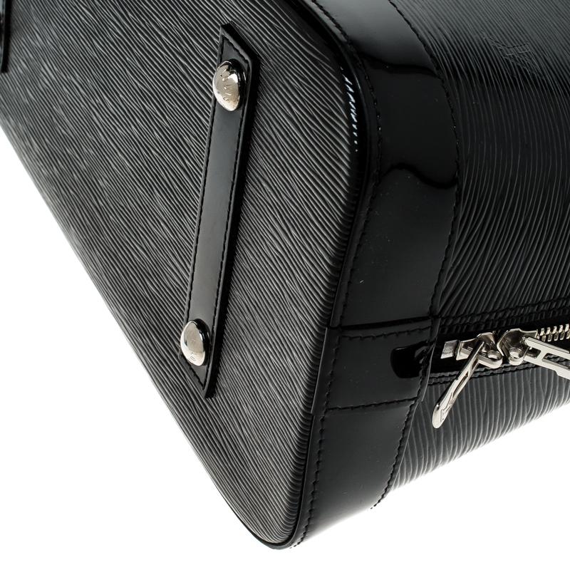 Louis Vuitton Black Noir Epi Leather Alma Gm Bag - Lyst