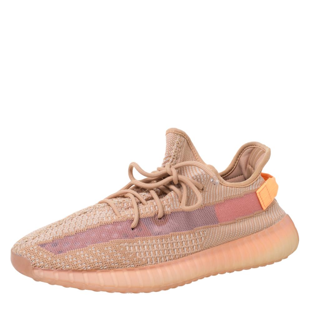 Yeezy Clay Cotton Knit And Mesh Boost 350 V2 Sneakers Size 48 in Beige (Natural) for Men - Lyst