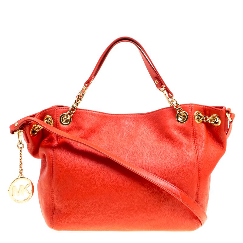 MICHAEL Michael Kors Red Leather Shoulder Bag - Lyst