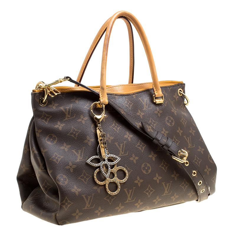 Louis Vuitton Safran Monogram Canvas And Leather Pallas Bag With Charm - Lyst