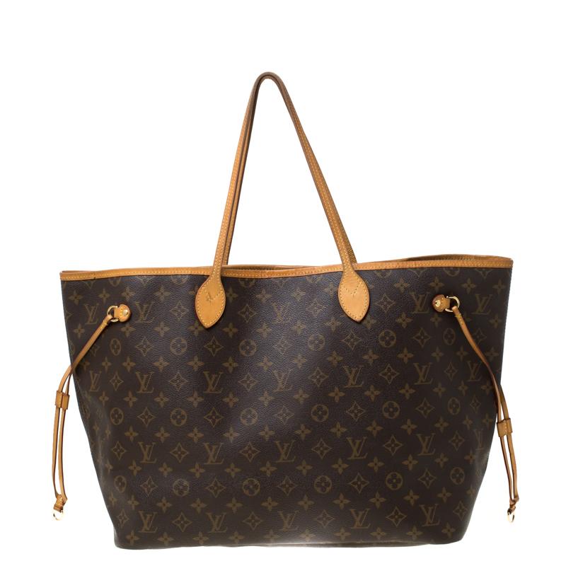Louis Vuitton Monogram Canvas Neverfull Gm Bag in Brown - Lyst