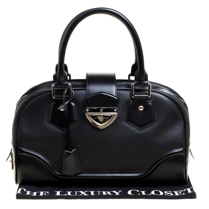 Louis Vuitton Epi Leather Bowling Montaigne Gm Bag in Black - Lyst