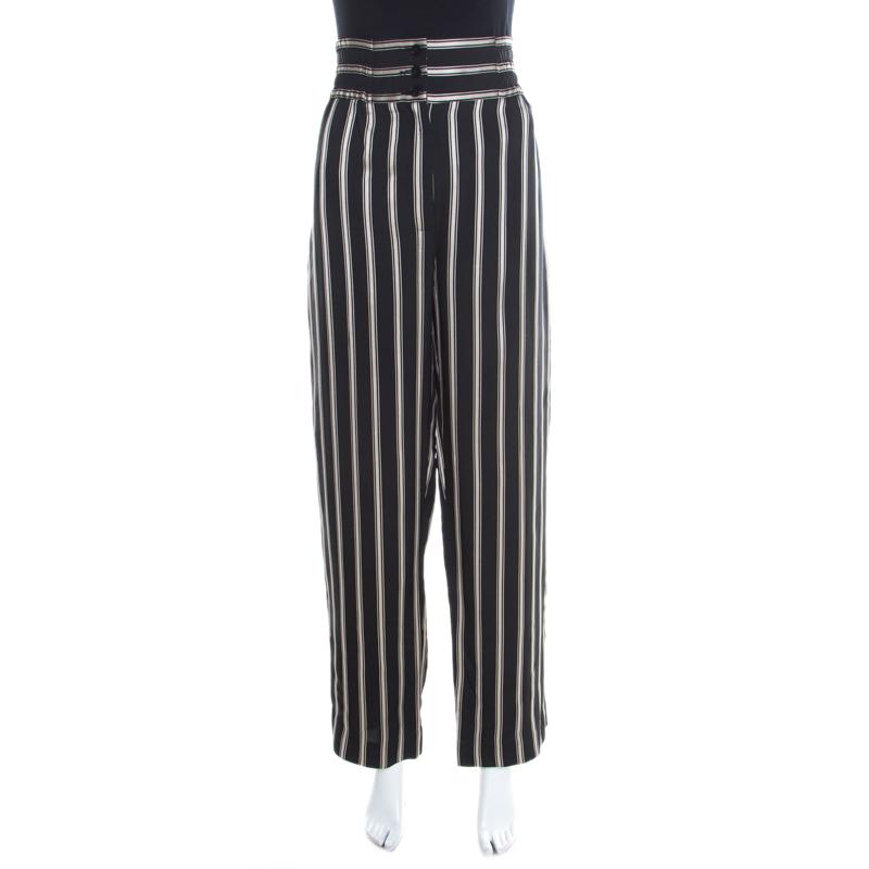 monochrome striped trousers