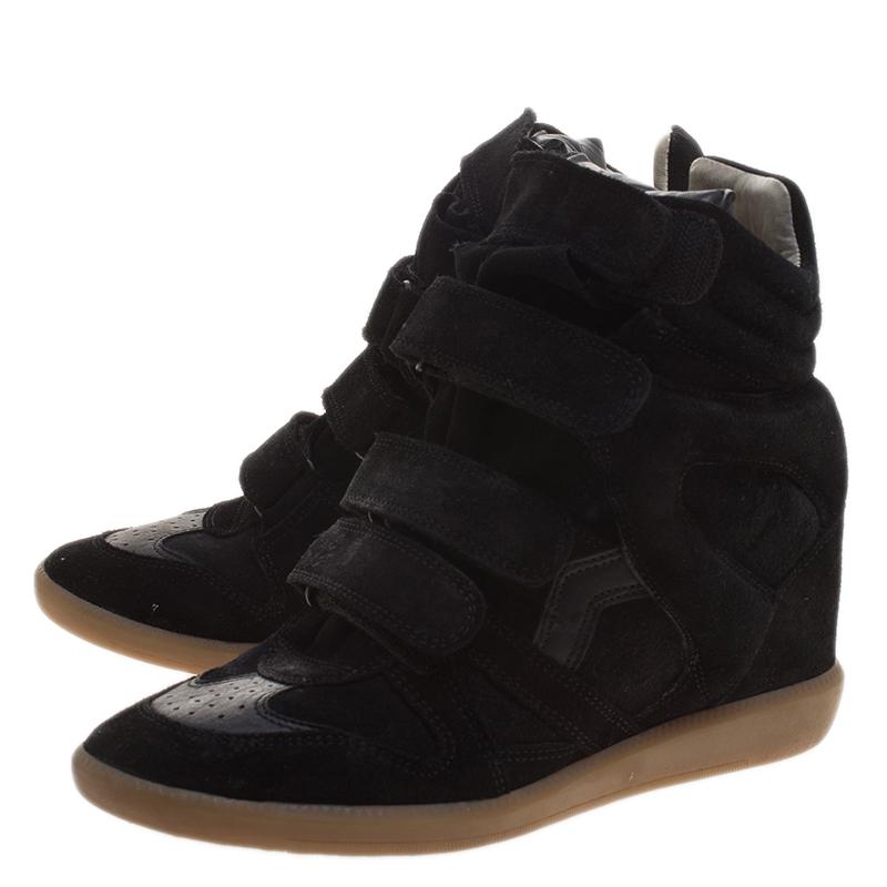 Isabel Marant Leather Bekett Sneaker in Nude (Black) - Lyst