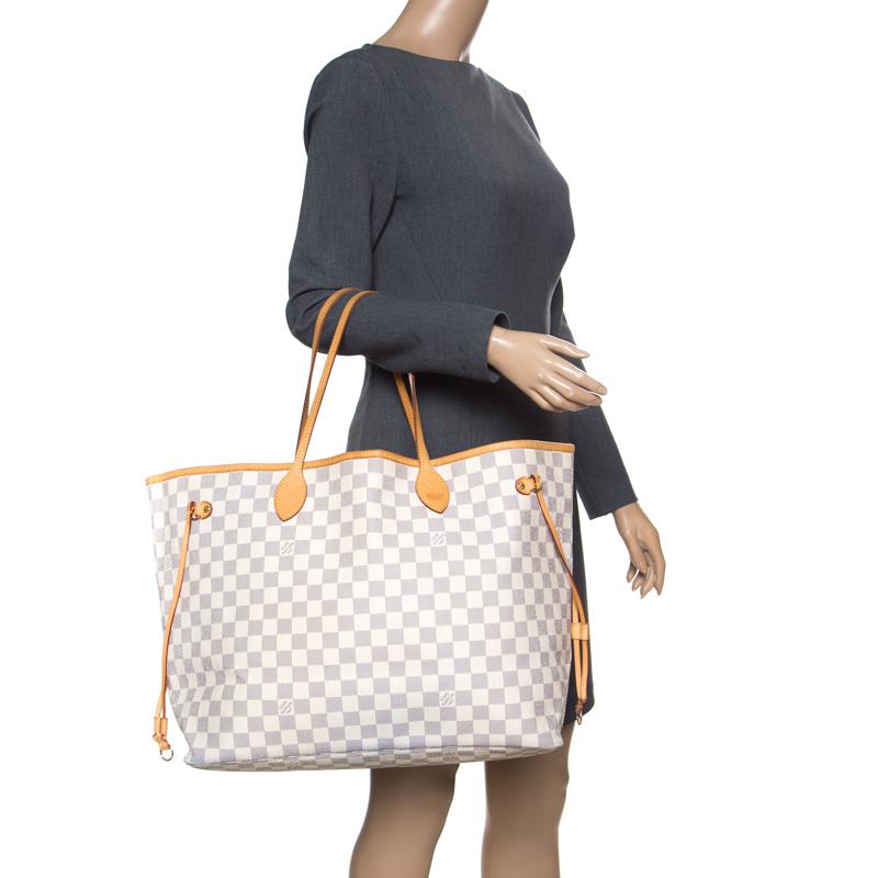 Louis Vuitton Damier Azur Canvas Neverfull Gm Bag - Lyst